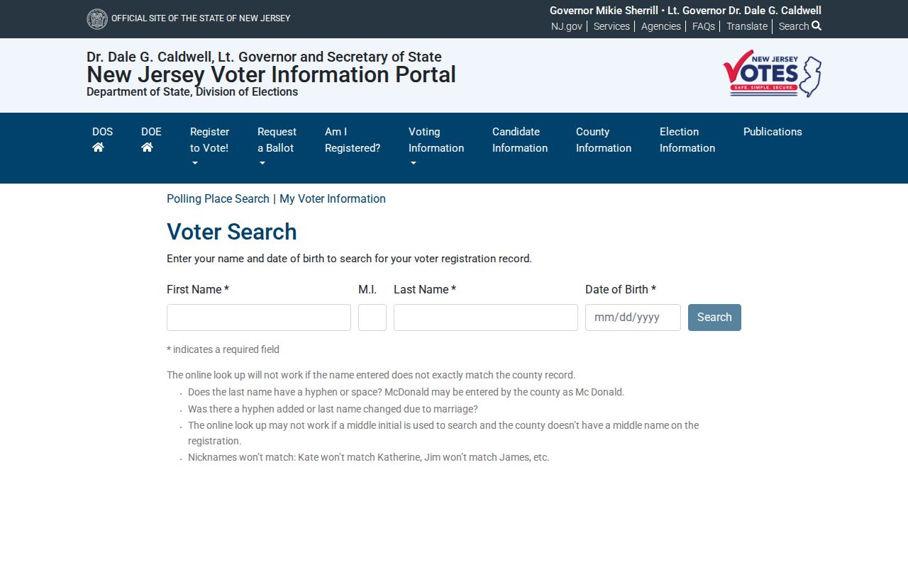 Winslow Township residents directory New Jersey voter search